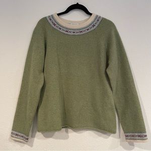 Green Garnet Hill Wool Sweater (L)